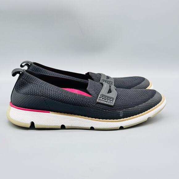 Cole Haan Shoes Women 6.5 Black Knit Stitchlite Zerogrand Sneaker Casual Slip On - Picture 1 of 13